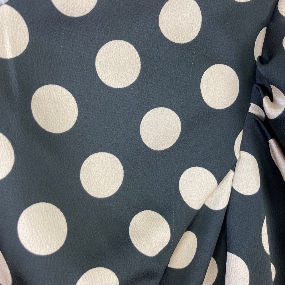 Mac Duggal Black Maxi Dress with Cream Polka Dots - Picture 12 of 14